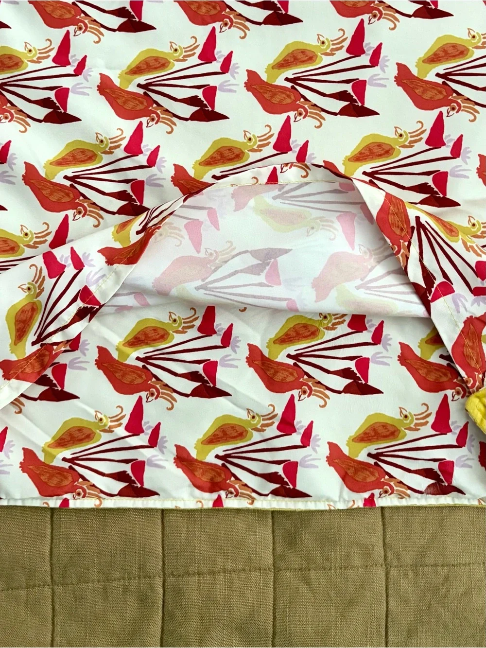Opalhouse Yellow Gold Velvet / Peacock Design Reversible Pillow Cover / Sham